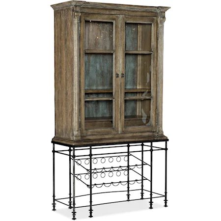 OQuinn Bar Cabinet with Wine Rack